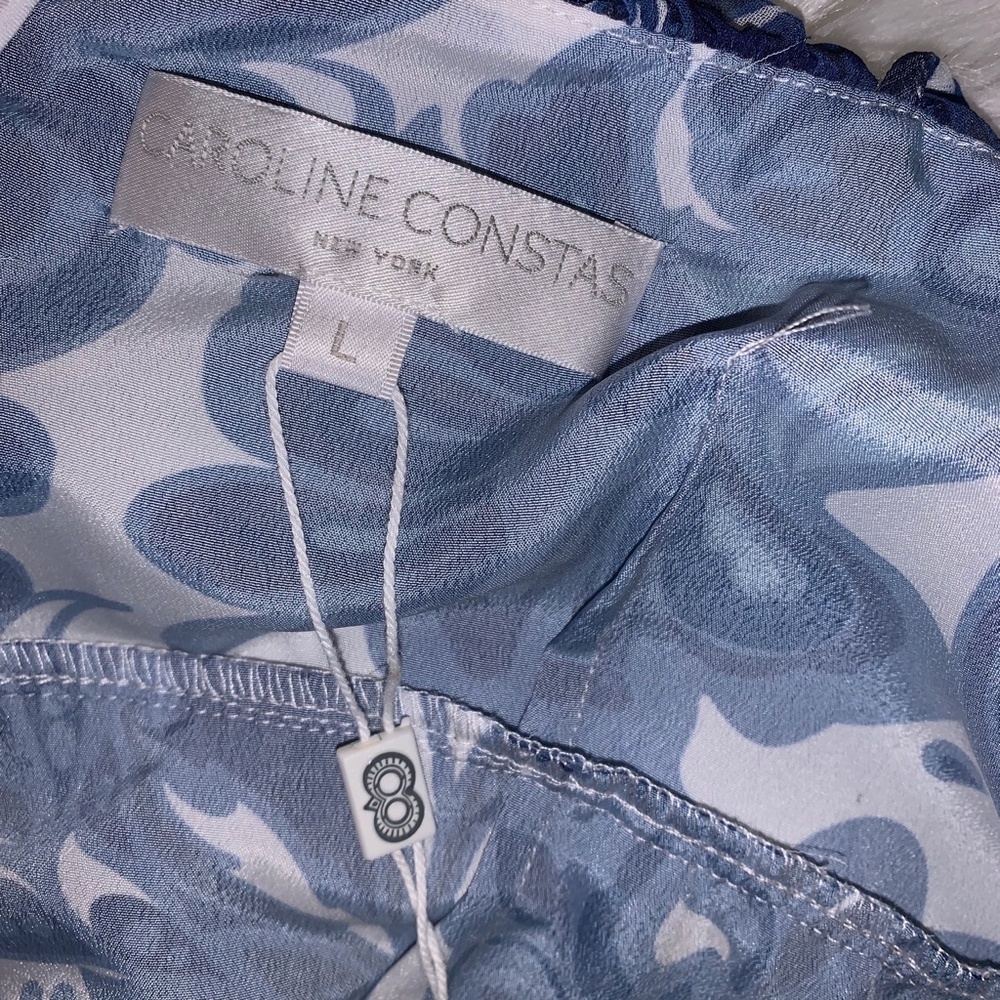 CAROLINE CONTRAS Floral Ruffled Dress Size L - Picture 6 of 8